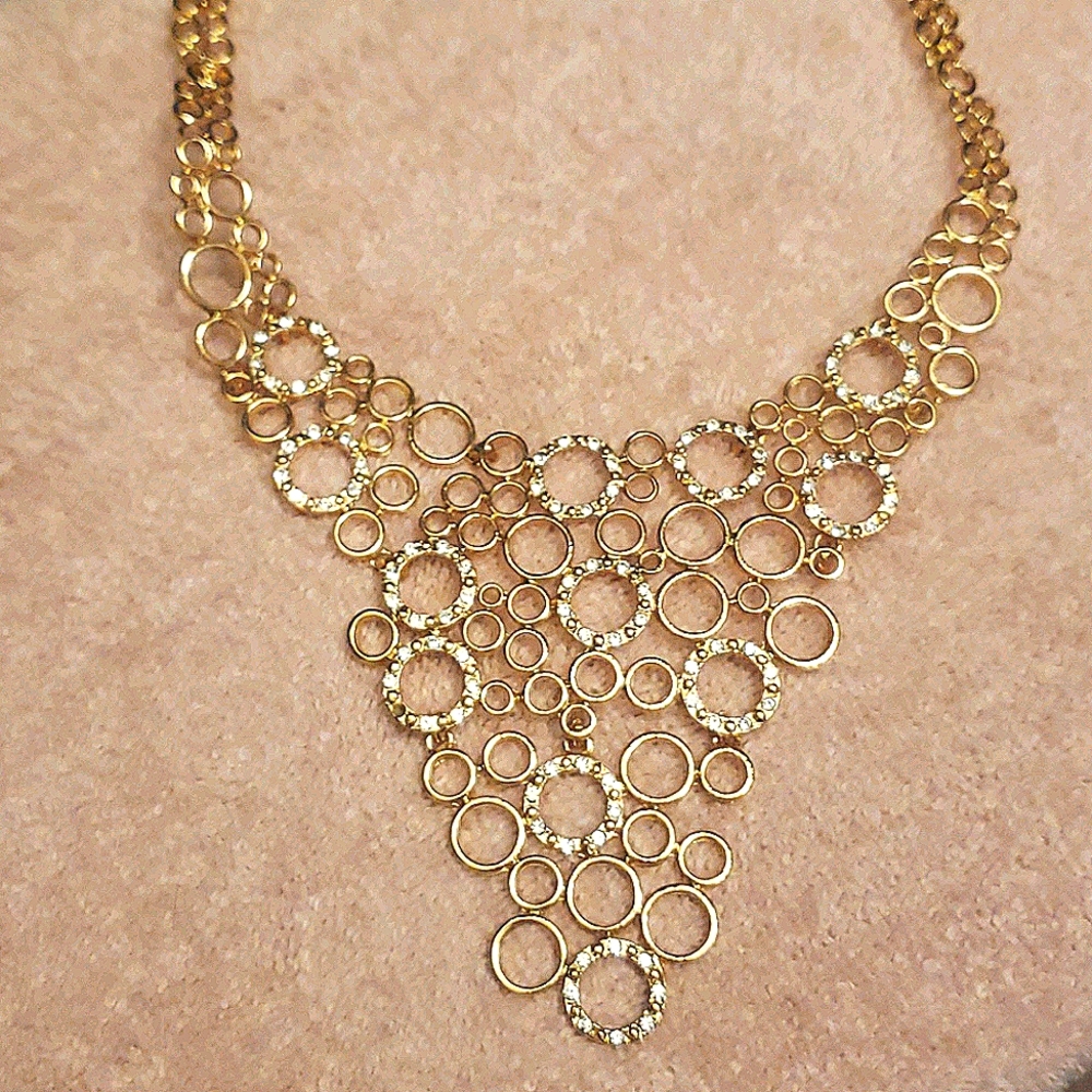 Gold statement necklace